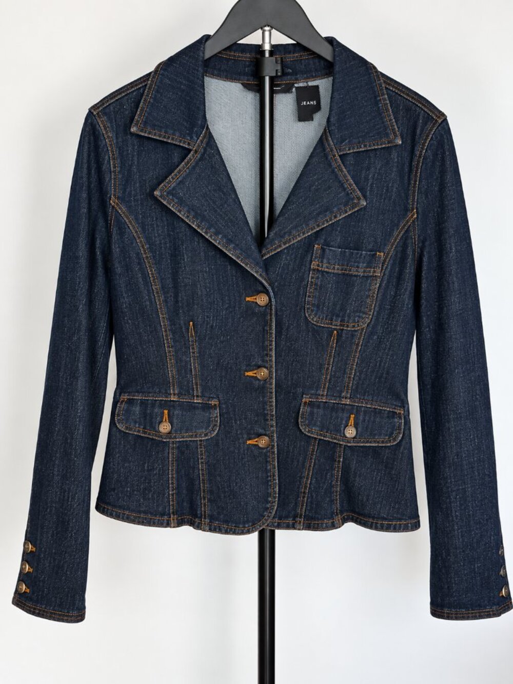 Women’s Dark Wash Denim Blazer Jacket